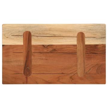 Solid Wood Acacia Table Top 50x20 cm | Rustic Charm