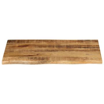 Live Edge Solid Wood Table Top 70x60 cm - Unique Mango Design