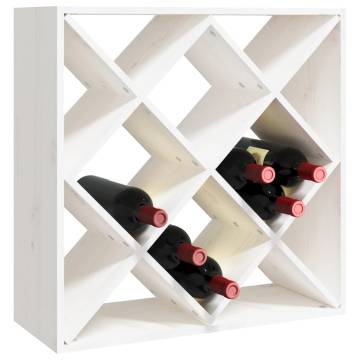 Wine Cabinet White 62x25x62 cm - Solid Wood Pine | HipoMarket