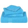 Soft Turquoise Guest Towels - 100% Cotton, 4 pcs