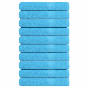 Sauna Towels - 10pcs Turquoise, 100% Cotton, 80x200cm