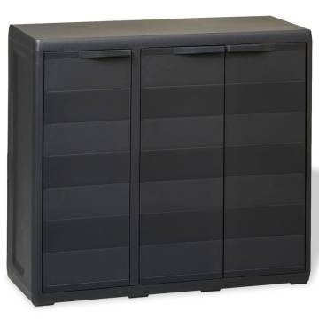 Garden Storage Cabinet with 2 Shelves - Black | HipoMarket