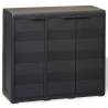 Garden Storage Cabinet with 2 Shelves Black Colour black Size 97 x 38 x 87 cm Quantity in Package 1 Number of 