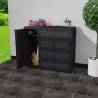 Garden Storage Cabinet with 2 Shelves - Black | HipoMarket