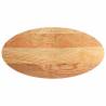 Light Brown Solid Oak Table Top - Oval 120x60 cm