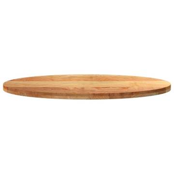 Light Brown Solid Oak Table Top - Oval 120x60 cm