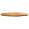 Light Brown Solid Oak Table Top - Oval 120x60 cm