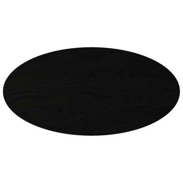 Table Top Dark Brown 100x50 cm Solid Wood Oak Oval | HipoMarket