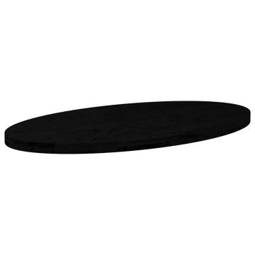 Table Top Dark Brown 100x50 cm Solid Wood Oak Oval | HipoMarket