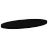 Table Top Dark Brown 100x50 cm Solid Wood Oak Oval | HipoMarket