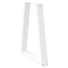 V-Shape Coffee Table Legs 2 pcs White Steel - Hipomarket