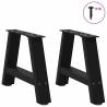 Coffee Table Legs A-Shaped - Black Steel 30x(30-31)cm | HipoMarket