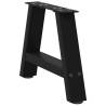 Coffee Table Legs A-Shaped - Black Steel 30x(30-31)cm | HipoMarket