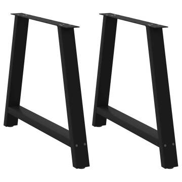 A-Shaped Coffee Table Legs Black - 90x(72-73) cm Steel