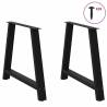 A-Shaped Coffee Table Legs Black - 90x(72-73) cm Steel