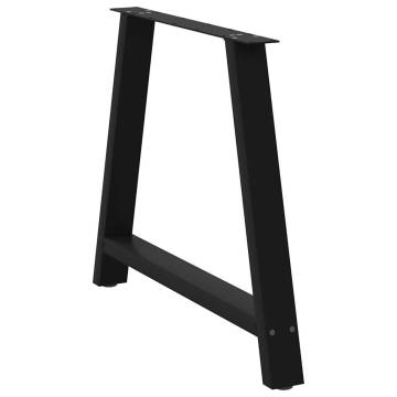 A-Shaped Coffee Table Legs Black - 90x(72-73) cm Steel