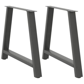 A-Shaped Coffee Table Legs - 2 pcs Anthracite Steel