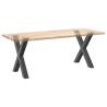 X-Shaped Dining Table Legs - Anthracite Steel - 70cm (2 pcs)