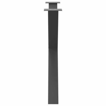 X-Shaped Dining Table Legs - Anthracite Steel (2 pcs) | HipoMarket