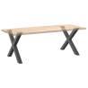 X-Shaped Dining Table Legs - Anthracite Steel (2 pcs) | HipoMarket