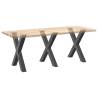 X-Shaped Dining Table Legs - Anthracite Steel - 3 pcs