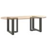 T-Shaped Coffee Table Legs - 2 pcs Anthracite Steel | HipoMarket