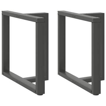 T-Shaped Dining Table Legs - 2 pcs Anthracite Steel | HipoMarket