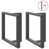 T-Shaped Dining Table Legs - 2 pcs Anthracite Steel | HipoMarket