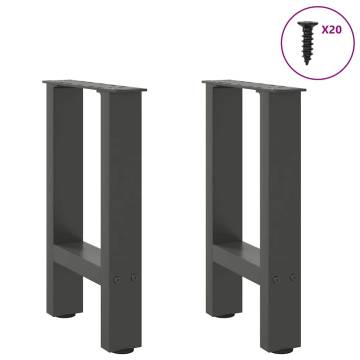 Coffee Table Legs Anthracite - Durable Steel (2 pcs) | HiPoMarket