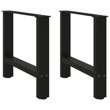 Coffee Table Legs Black 2 pcs 60x(42-43) cm Steel - HipoMarket