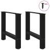 Coffee Table Legs Black 2 pcs 60x(42-43) cm Steel - HipoMarket