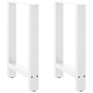 White Coffee Table Legs - 2 pcs, 50x(72-73) cm Steel