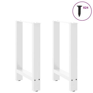 White Coffee Table Legs - 2 pcs, 50x(72-73) cm Steel