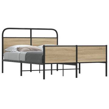 Sonoma Oak Bed Frame 120x200 cm - Elegant Design | HipoMarket