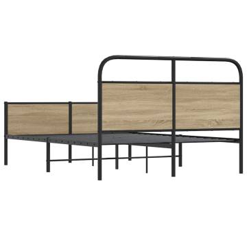 Sonoma Oak Bed Frame 120x200 cm - Elegant Design | HipoMarket