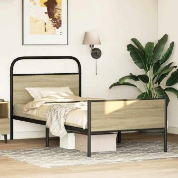 Sonoma Oak Bed Frame 80x200 cm - Stylish & Sturdy