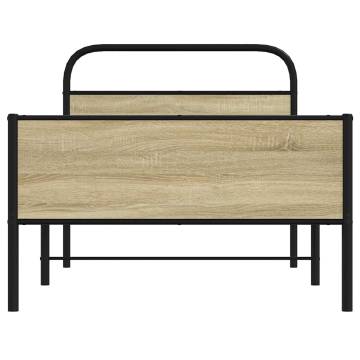 Sonoma Oak Bed Frame 100x190 cm - Sturdy & Elegant Design