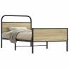  Bed Frame without Mattress 107x203 cm Sonoma Oak Engineered Wood Colour sonoma oak Size 107 x 203 cm Model with headboard & high footboard 