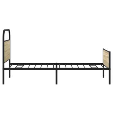 Robust 107x203 cm Bed Frame in Sonoma Oak - Engineered Wood