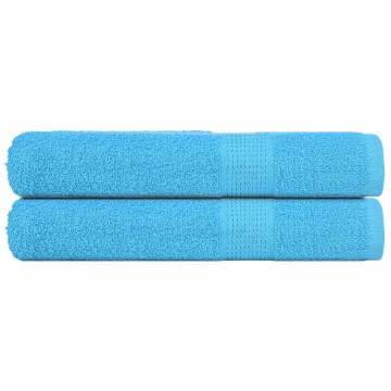 Sauna Towels 2 pcs Turquoise 80x200 cm | 100% Cotton