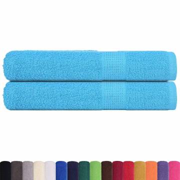 Sauna Towels 2 pcs Turquoise 80x200 cm | 100% Cotton