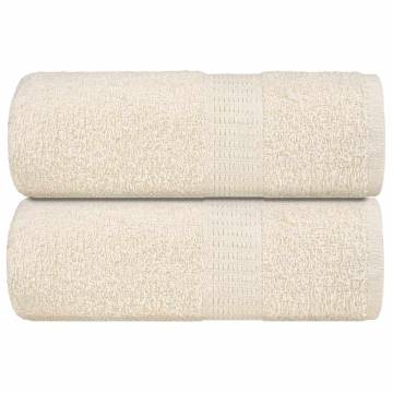 Cream Guest Towels 2 pcs - 100% Cotton & 360 gsm | HipoMarket