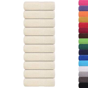 Guest Towels 10 pcs Cream - 100% Cotton, 360 gsm | HipoMarket