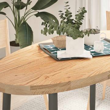 Table Top 120x60cm Solid Wood Oak Oval - Durable & Elegant