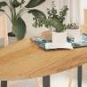 Light Brown Solid Oak Table Top - 140x60 cm Oval Design