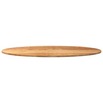 Light Brown Solid Oak Table Top - 140x60 cm Oval Design