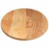 Light Brown Solid Oak Table Top - 140x60 cm Oval Design