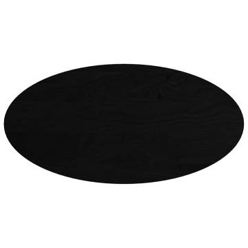 Table Top Dark Brown 120x60 cm - Solid Wood Oak Oval