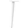 Stylish Conical Coffee Table Legs - 4 pcs White 30-31 cm Steel