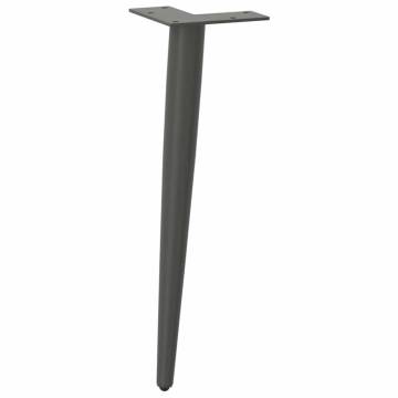 Coffee Table Legs - Conical Shape, Anthracite, 42-43 cm, 4 pcs